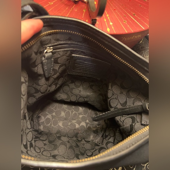 COACH 2014 Bleecker Grommets Mini Duffel Bag Black Leather 32386 Rare - Picture 10 of 16